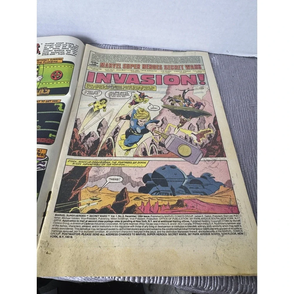 Vintage 1984 Marvel Secret Wars #8 Comic Book Black Suit Spider-Man Key Issue